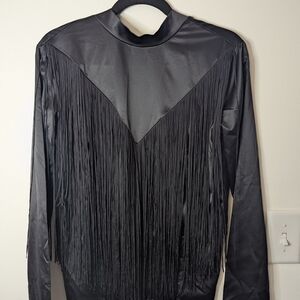 Zara Elegant Black Satin Top